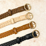 Emma Braided Round Buckle Belt