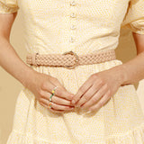 Emma Braided Round Buckle Belt