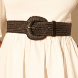 Eudice Point Buckle Straw Belt (2 col)