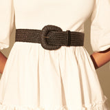 Eudice Point Buckle Straw Belt (2 col)