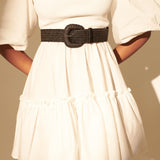 Eudice Point Buckle Straw Belt (2 col)