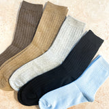 Ruena Basic Ribbed Socks (2col)