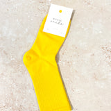 [Sale] Pop Colour Crew Socks in Yellow
