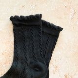 Knitted Frill Crew Socks