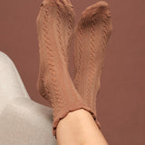 Knitted Frill Crew Socks