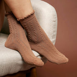 Knitted Frill Crew Socks