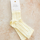 Knitted Frill Crew Socks