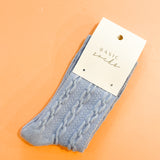 Winter Cable Woolen Crew Socks