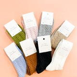 Winter Cable Woolen Crew Socks