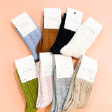Winter Cable Woolen Crew Socks
