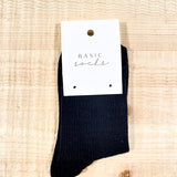 Cotton Frill Ribbed Crew Socks