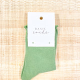 Cotton Frill Ribbed Crew Socks