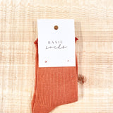 Cotton Frill Ribbed Crew Socks