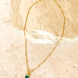 Neysa Stone Charm 18K Gold Plated Necklace