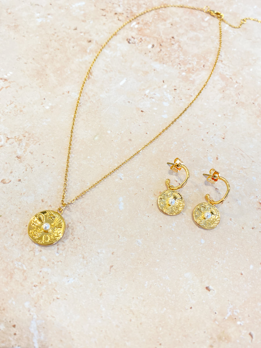 Millia Gold Plated Coin Necklace