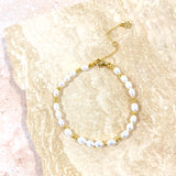 Pearl Beaded 18K Gold Plated Bracelet