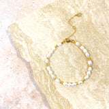 Pearl Beaded 18K Gold Plated Bracelet