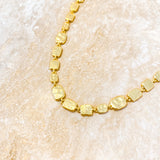 Hammered Plate 18K Gold Plated Necklace