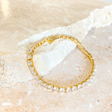 Tennis Diamanté 18K Gold Plated Bracelet