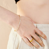 Tennis Diamanté 18K Gold Plated Bracelet