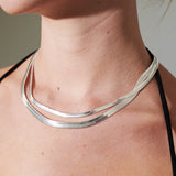 5mm Snake Chain Silver Plated Necklace