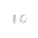 Camile Twist Sterling Silver Plated Earrings