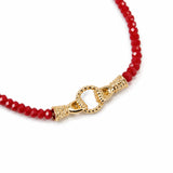 Harry 18K Gold Plated Bracelet in Red