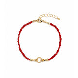 Harry 18K Gold Plated Bracelet in Red