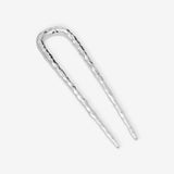 Louise Hammered French Pin in Silver