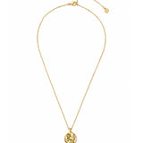 Ocean Coin Charm 18K Gold Plated Necklace