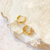 Greta 18K Gold Plated Huggie Earrings
