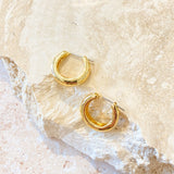 Greta 18K Gold Plated Huggie Earrings