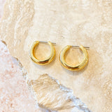 Greta 18K Gold Plated Huggie Earrings