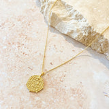 Coin Charm 18K Gold Plated Necklace