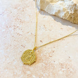 Coin Charm 18K Gold Plated Necklace
