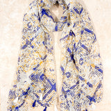 Abstract Print Lightweight Scarf