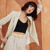 Astrid Straw Woven Stretchy Belt