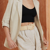 Astrid Straw Woven Stretchy Belt