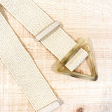 Acrylic Statement Buckle Straw Belt