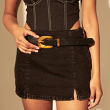 Gold Point Statement Buckle Belt