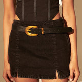 Gold Point Statement Buckle Belt