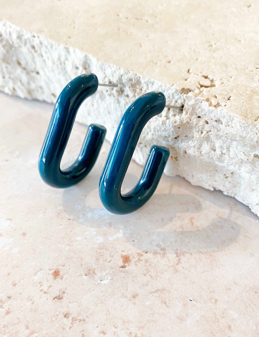 Joanna Acrylic Hoop Earrings