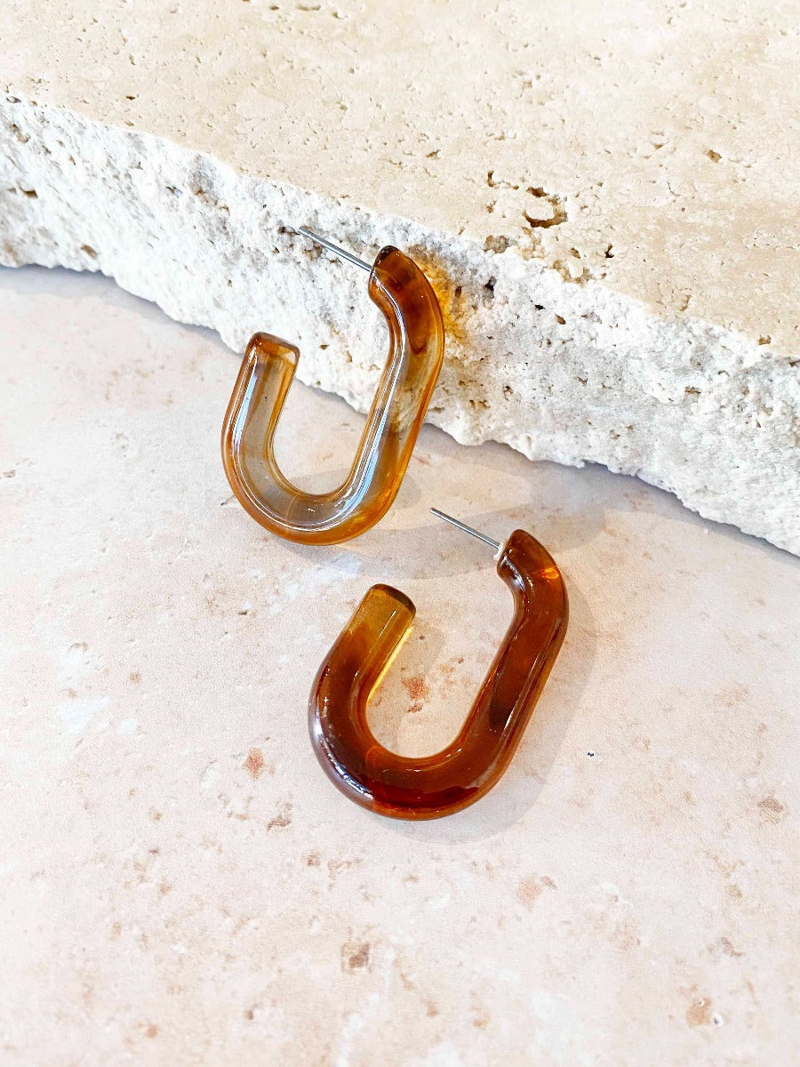 Joanna Acrylic Hoop Earrings
