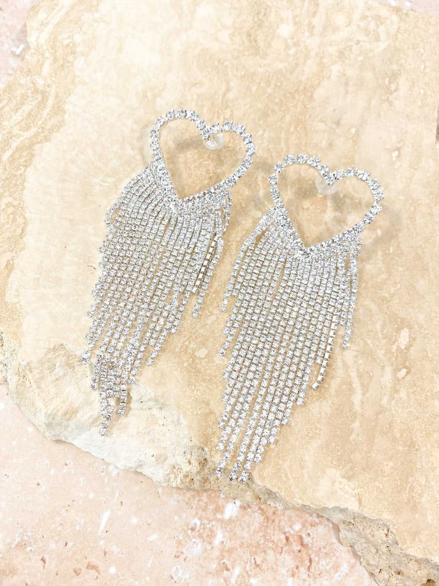 Kellie Heart Diamanté Earring