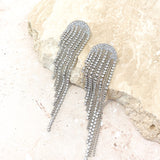 Rhinestone Tassel Drop Earrings