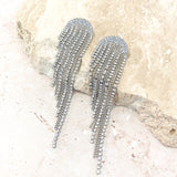 Rhinestone Tassel Drop Earrings