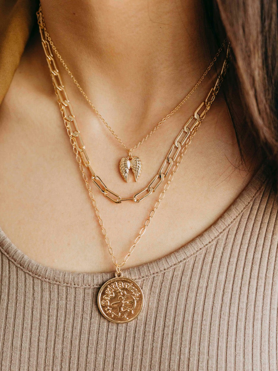 Stella Twin Charm Layered Necklace