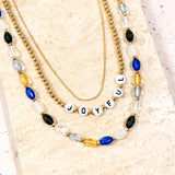 Joyful Beaded Layered Necklace