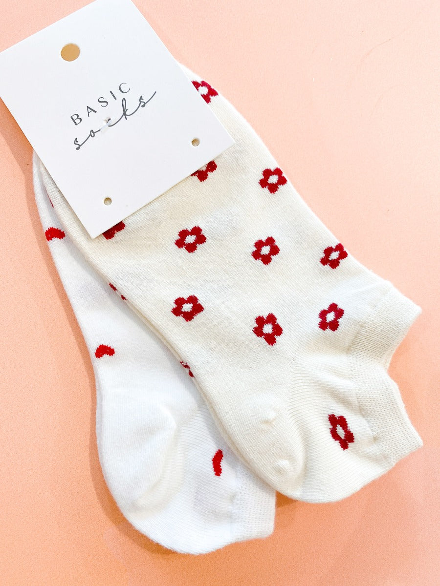Hearts & Daisies Ankle Socks 2 Pack