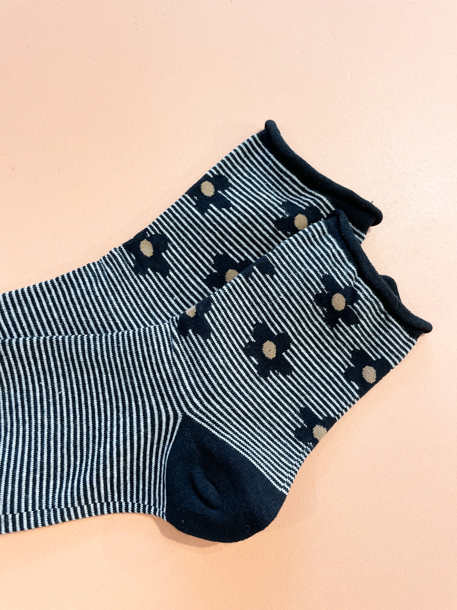 Daisy Small Stripe Socks